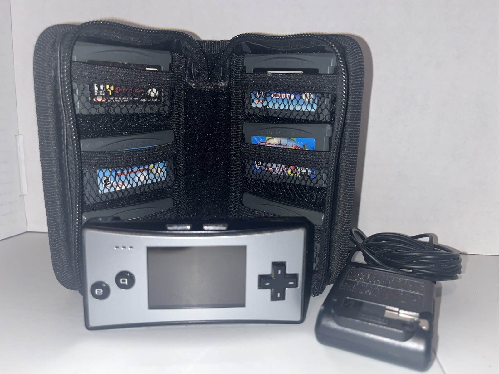 Nintendo Game Boy Micro Lot Bundle – With 6 Games – Cord – And Case. Great Cond