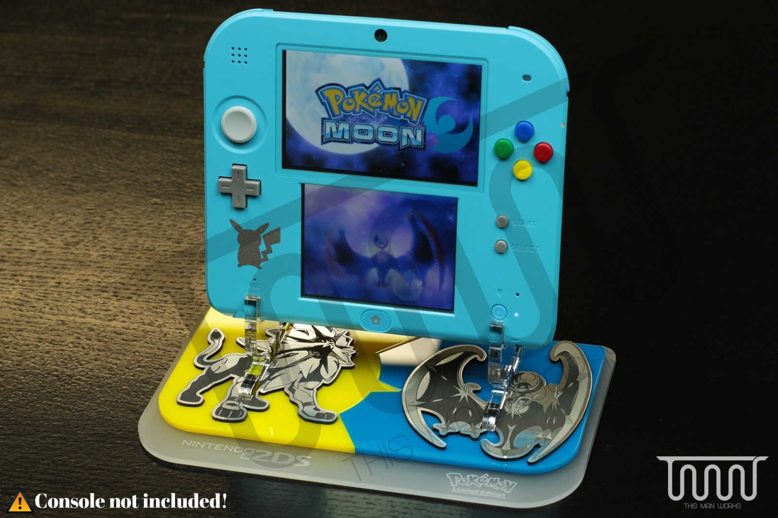 Acrylic Display Stand for Nintendo 2DS Pokémon Solgaleo and Lunala Edition
