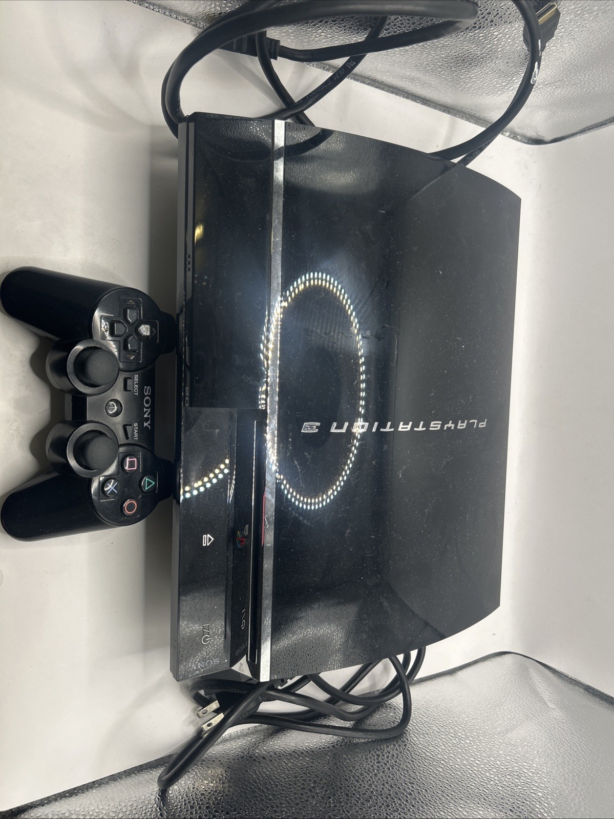 Sony PlayStation 3 PS3 Slim Console CECH-2001A W/ OEM Controller & Cords Tested