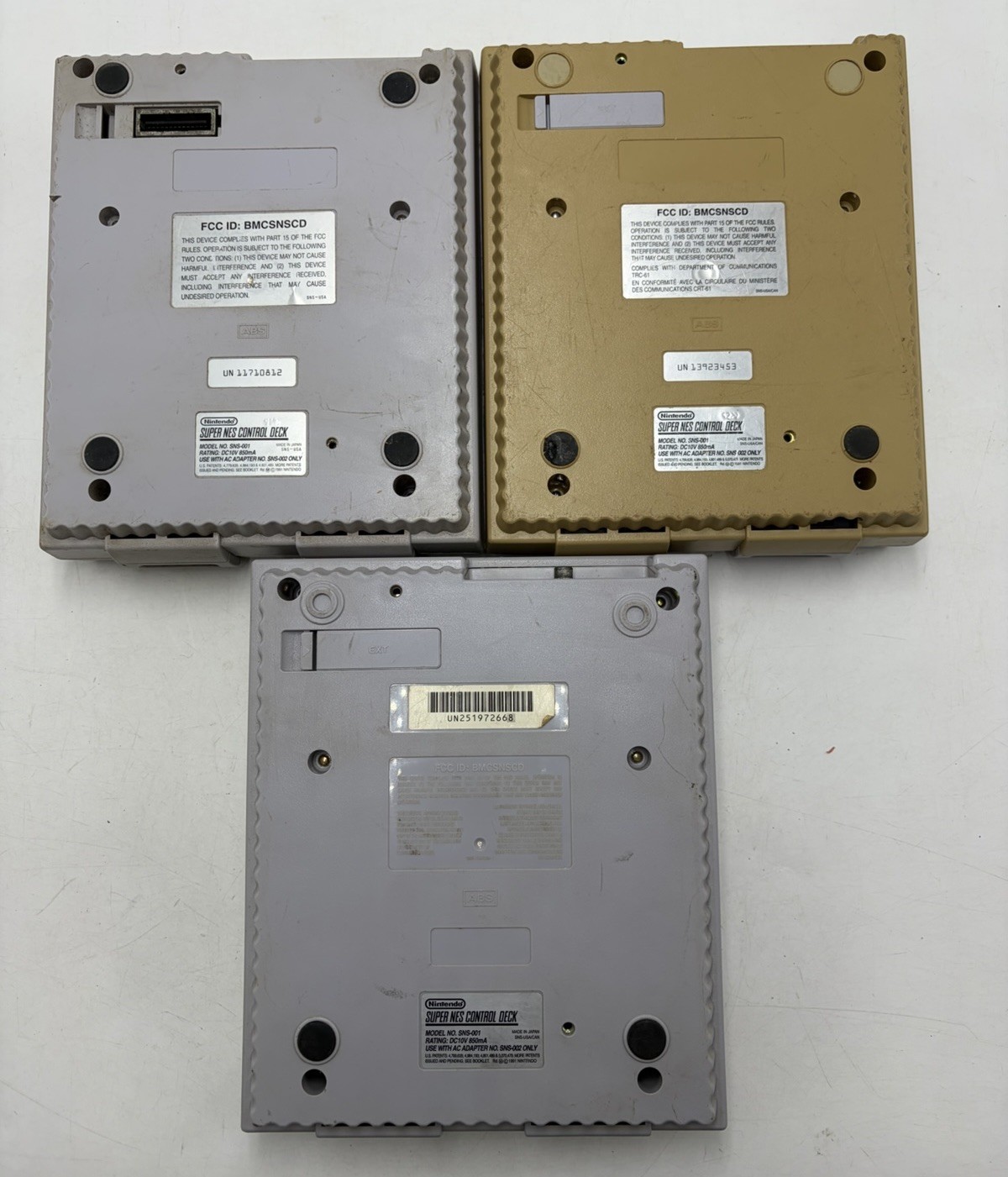 Super Nintendo SNES Console Only Lot of 3 FOR PARTS BAD POWER PORT (Read Desc)