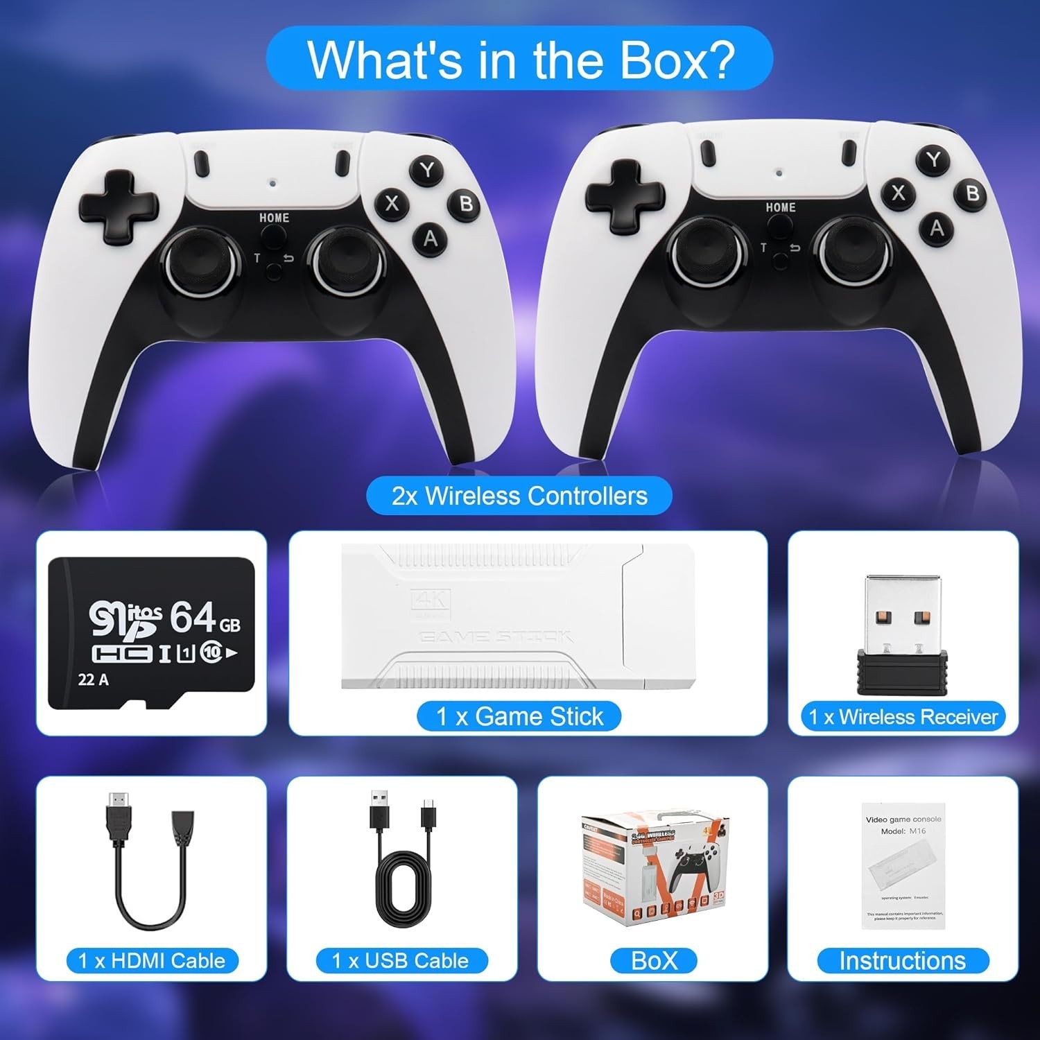 Classic Gaming Stick – 64GB, 40,000+ Games, Perfect Family Gift, 2026 Edition
