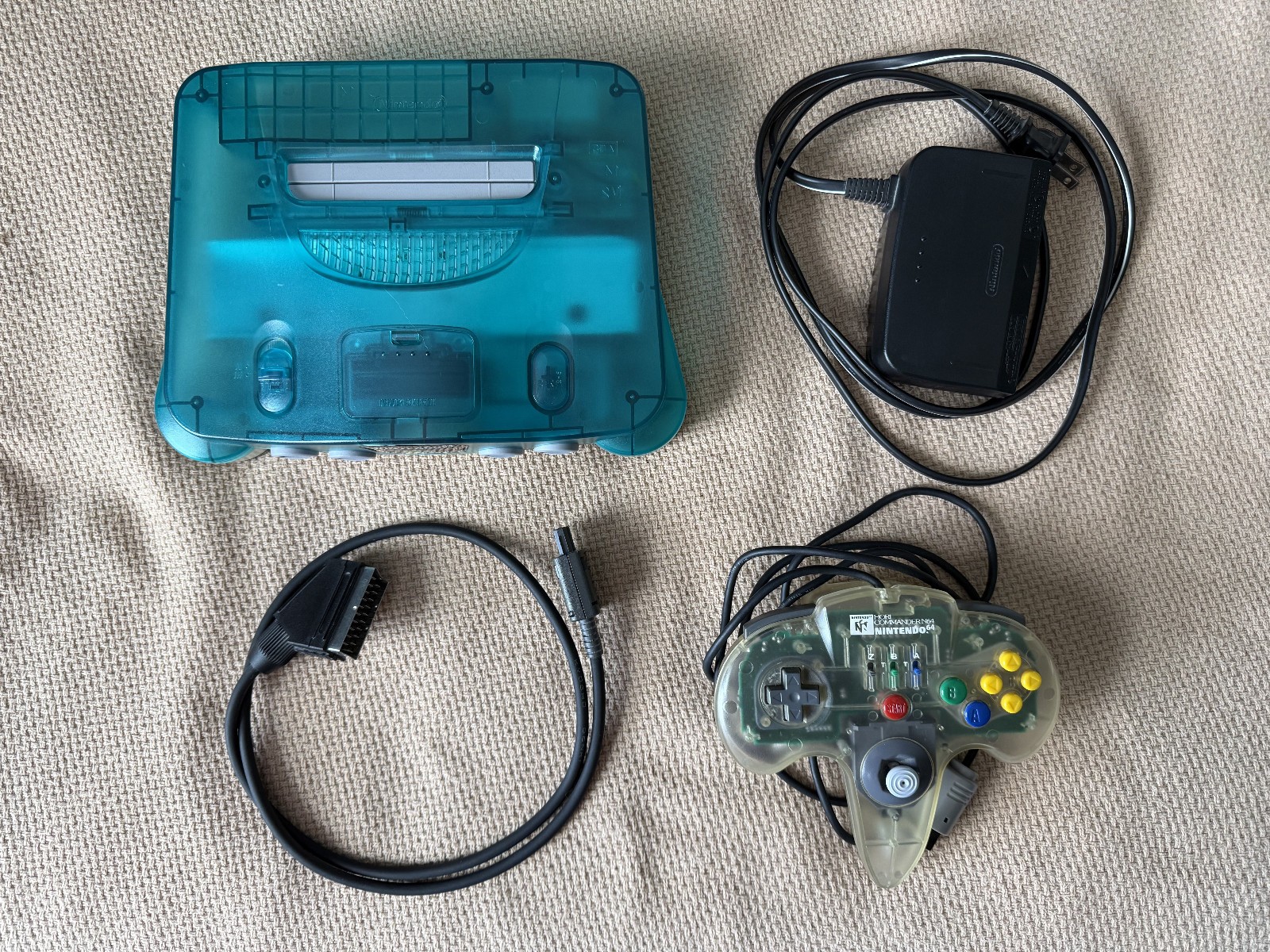 Nintendo 64 Japanese Ice Blue Console RGB Mod Region Free w/ Controller