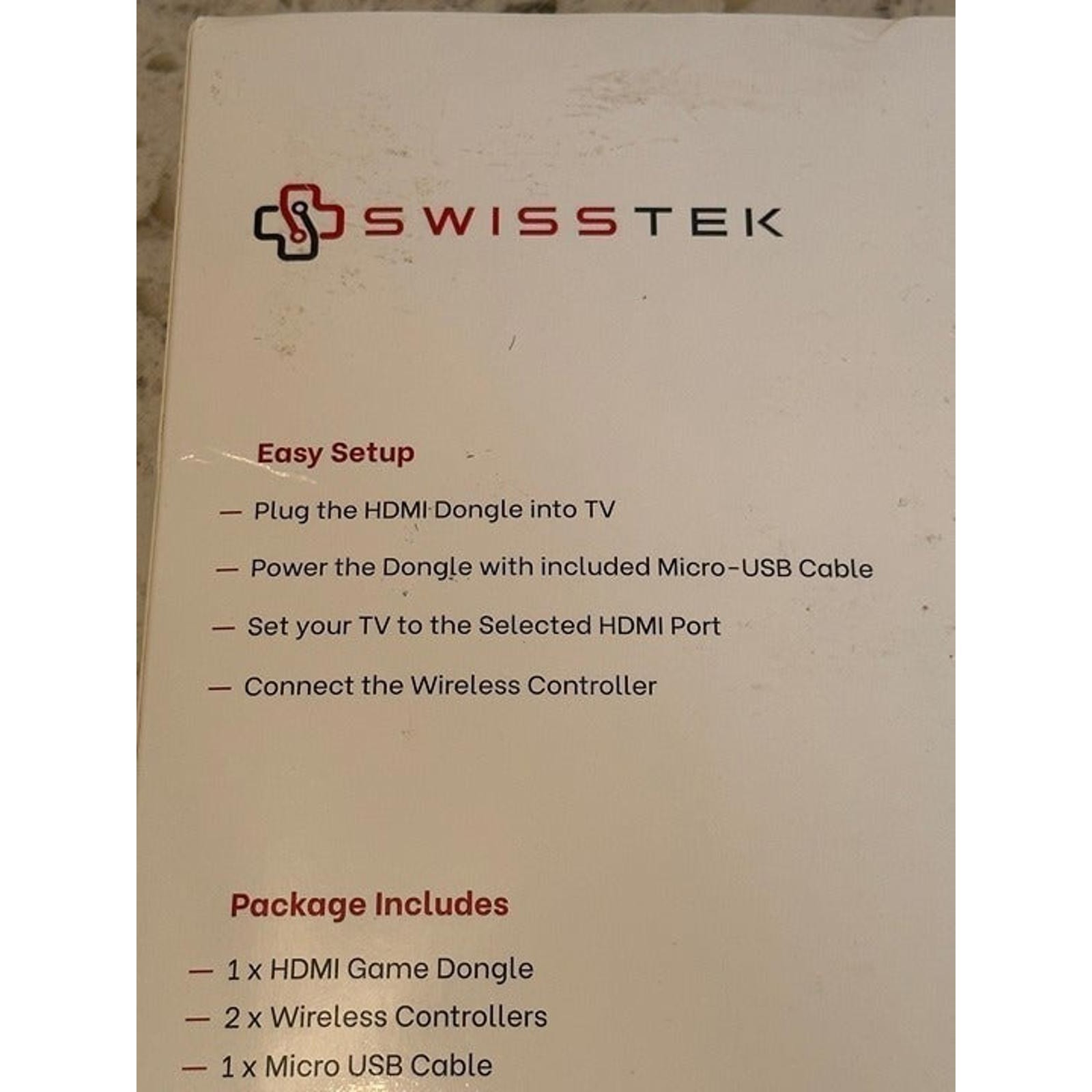 SwissTek Retro HDMI Plug & Play System 638 Classic Games 2 Controllers Used