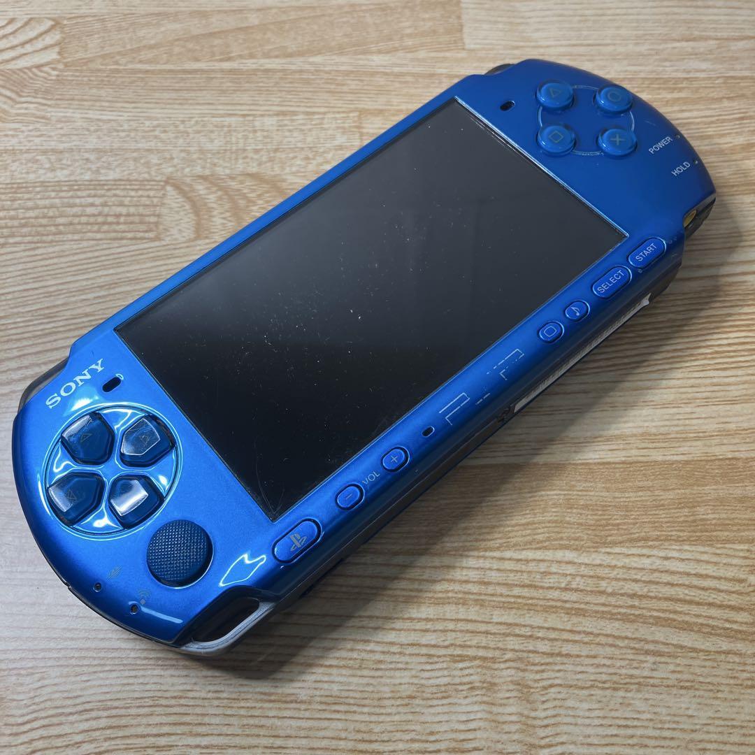 [EXCELLENT+++++] SONY PSP 3000 VB Vibrant Blue Console W/ Charger Tested JAPAN