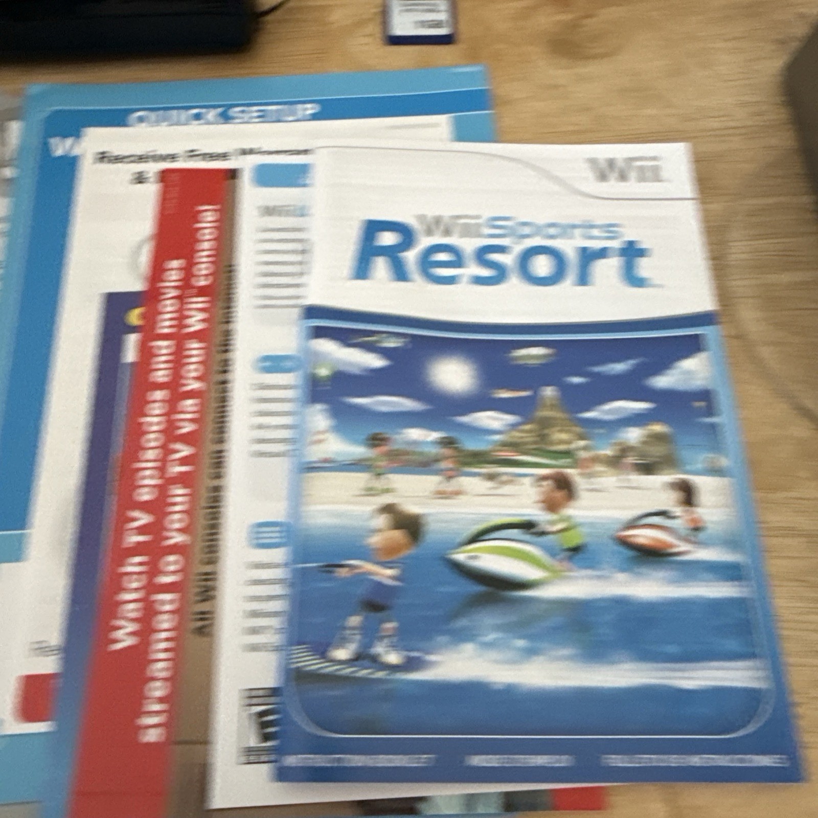 Nintendo Wii Black Console Bundle Original Box with Wii Sports Working Tested