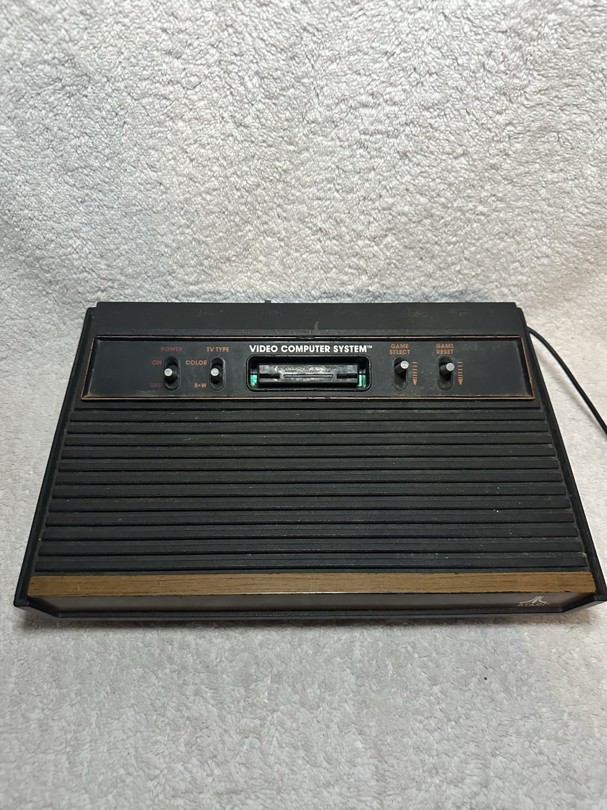 Atari 2600 Woodgrain Console Model CX-2600 A AS IS For Parts / Repair -W Extras