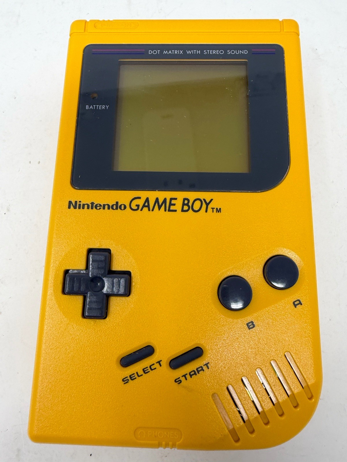 Nintendo Game Boy Yellow Play It Loud Handheld Console DMG-01 Working MINT