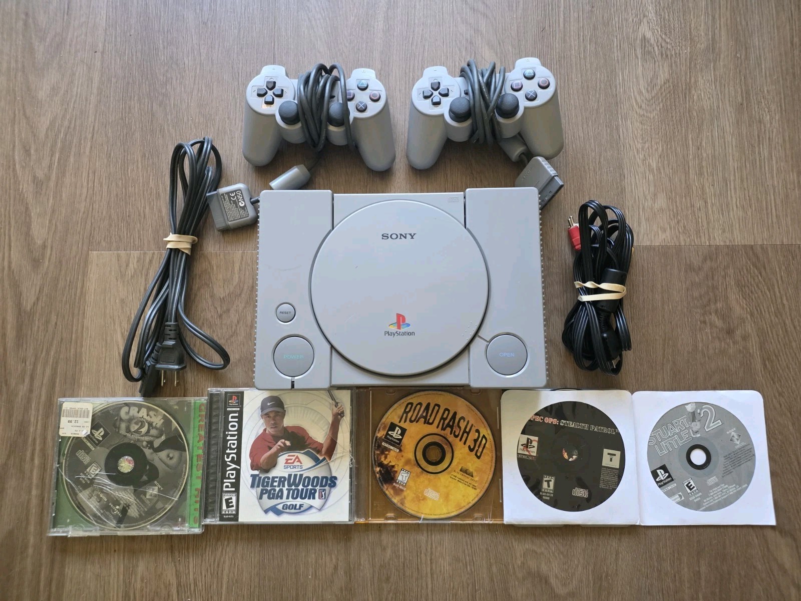 Sony Playstation 1 w/ 2 DualShock Controllers & 7 Games