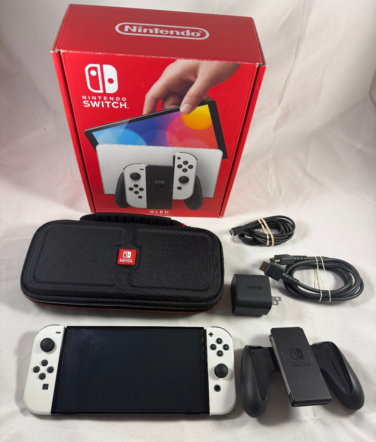Nintendo Switch OLED Model HEG-001 Handheld Console – 64GB – White