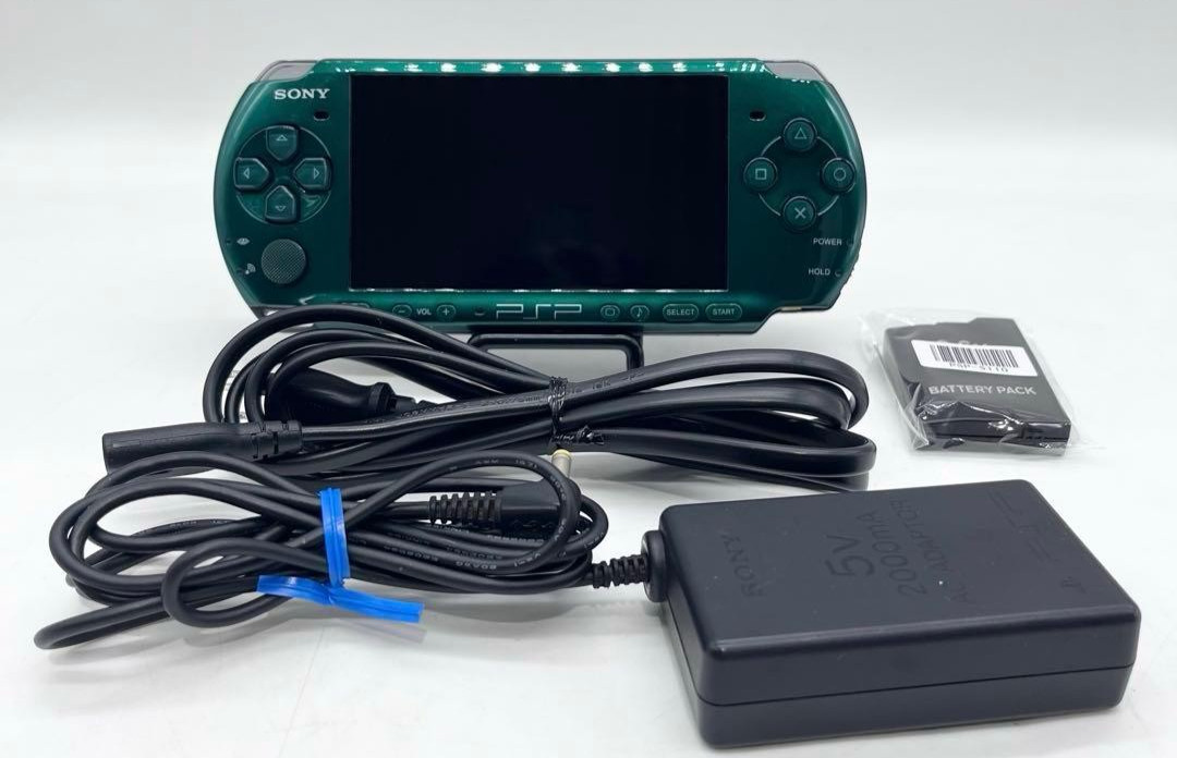 Sony PSP-3000 Spirited Green Console AC Adapter Tested Japan Authentic Tracking