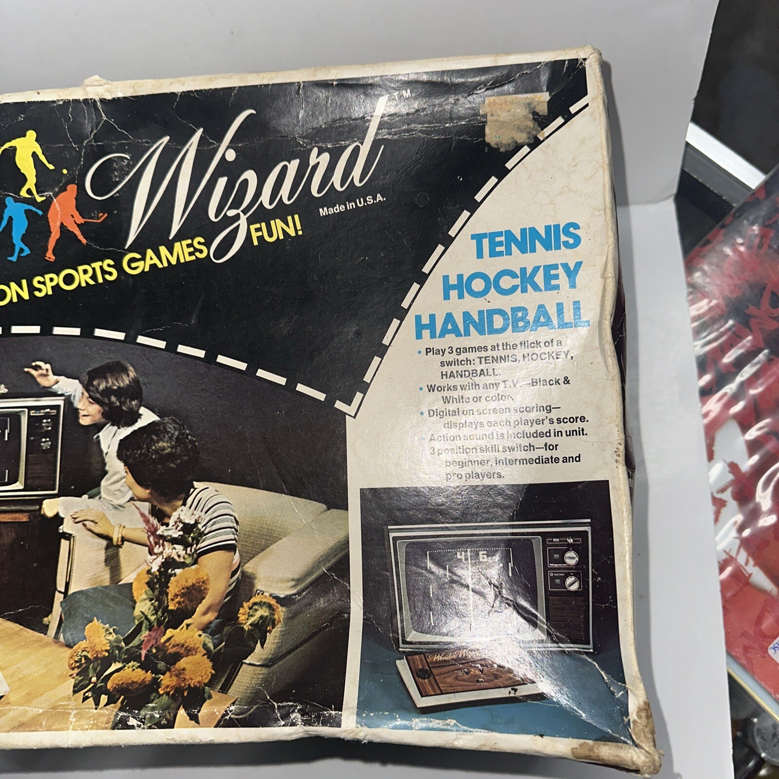 Wonder Wizard 7702 1st Gen TV Video Game Console In Box – Untested + Quiz Wiz
