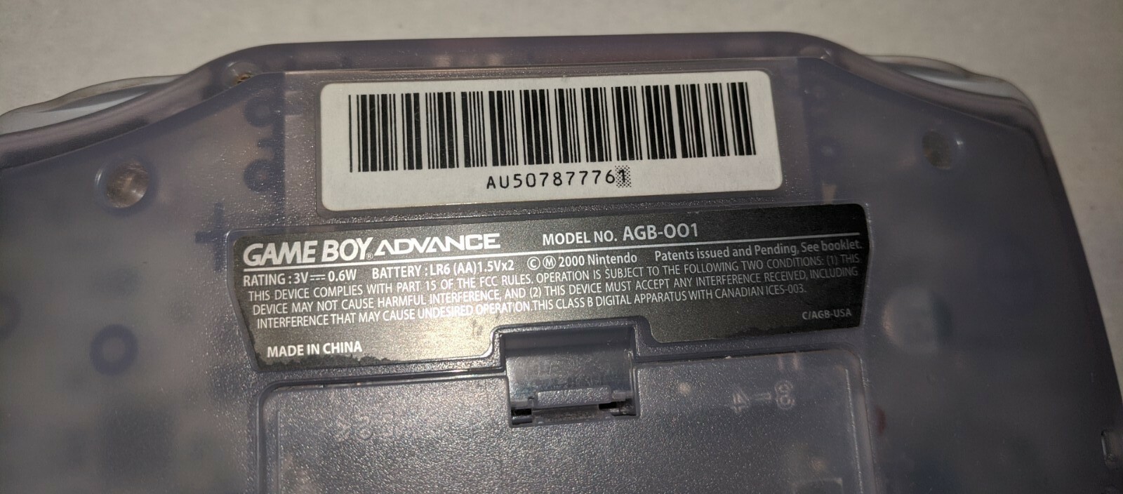 Nintendo GameBoy Advance Console Milky Blue AGB-001 System Tested GBA W/ 4 Games