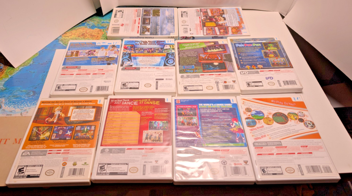 Nintendo Wii Mini Red Console Bundle 10 Games 3 Remotes 2 DDR Mats Tested