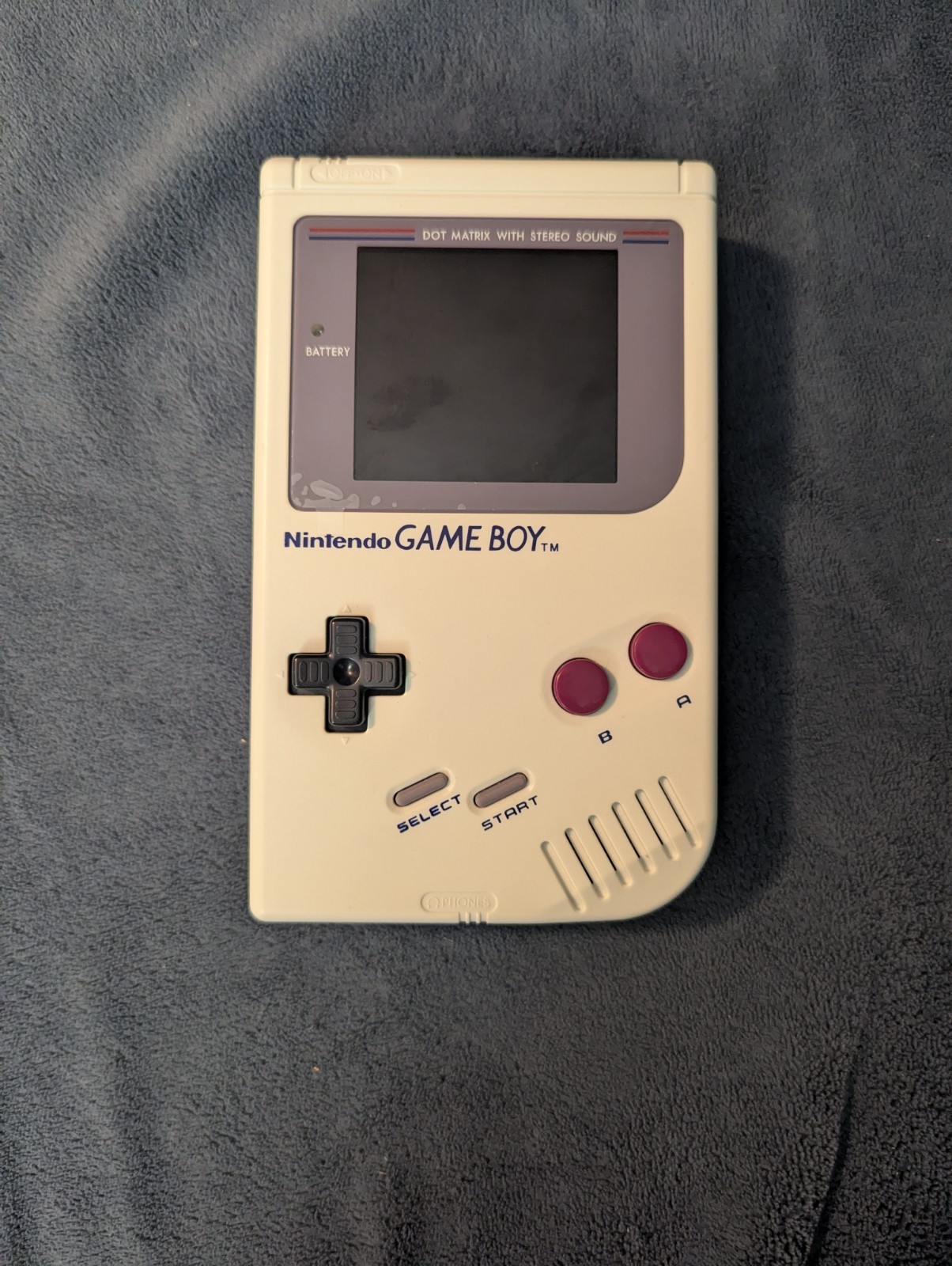 Modded Nintendo Game Boy white Console w/ LCD screen speaker (READ DESC)