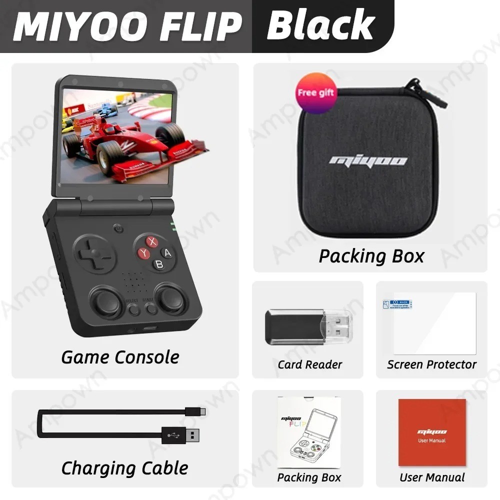 Miyoo Flip V2 Retro Gaming Handheld Emulation Console 64GB – NEW, SHIPS FROM US