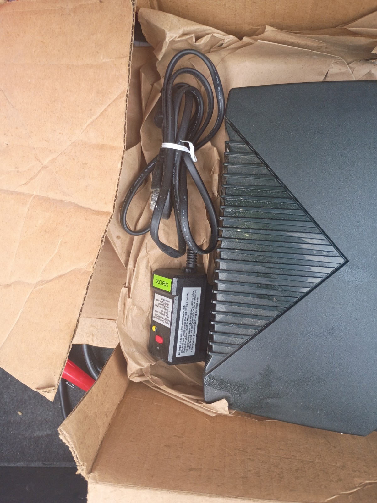 Microsoft Xbox Original Console Black/Green Logo w/ Power Cord