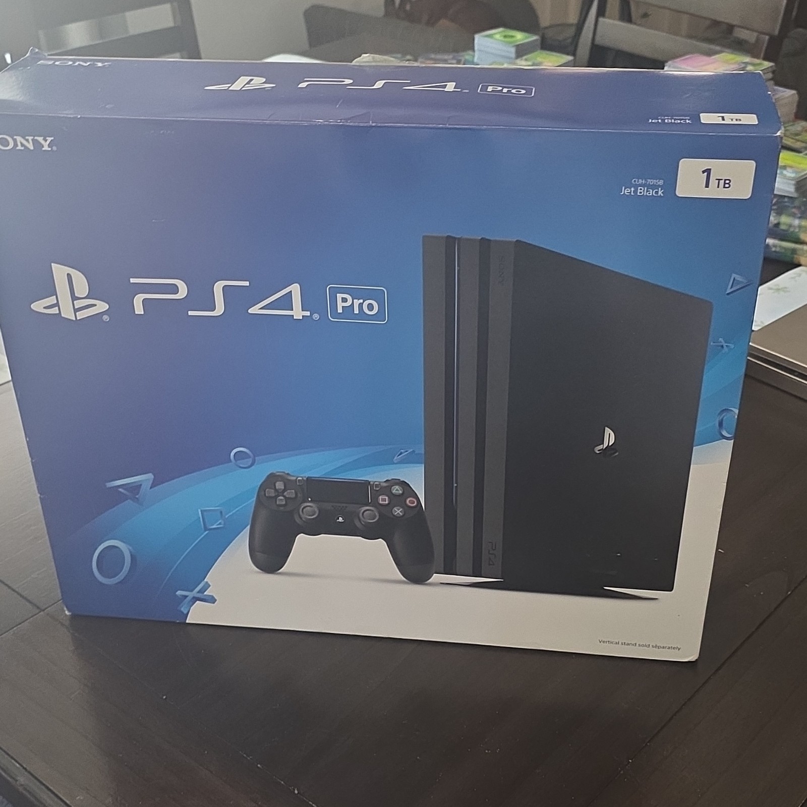 Sony PS4 Pro PlayStation 4 1TB Jet Black 4K Gaming Console CUH-7015B HDMI