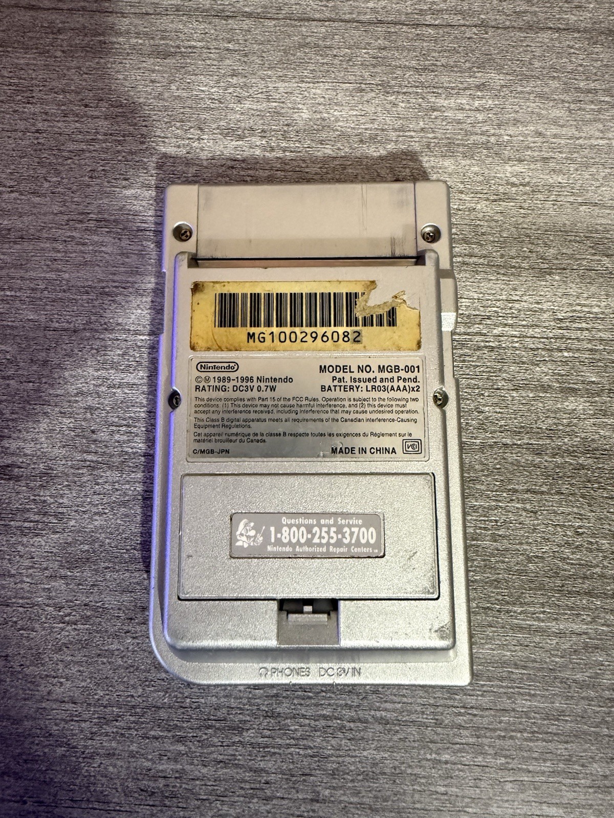 Nintendo Game Boy Pocket Silver Handheld System