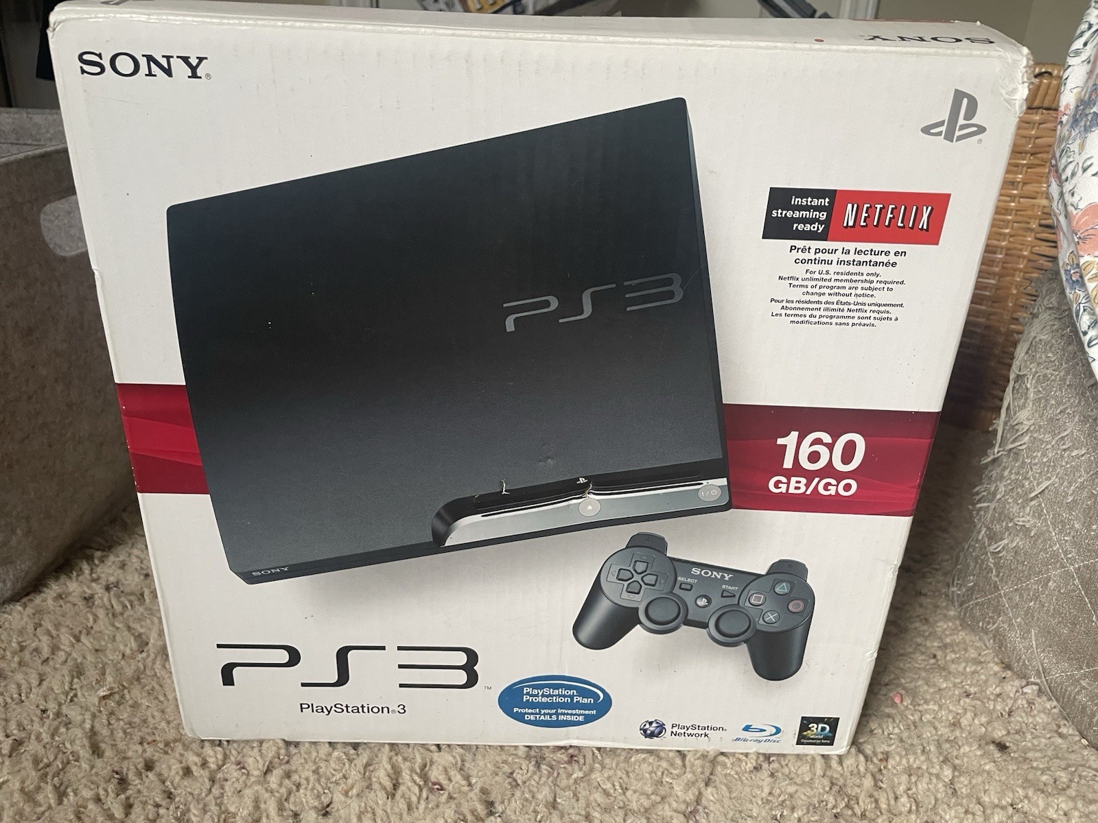 PS3 Slim 160GB CECH-2501A Tested Working With Cables + 15 Games No Controller
