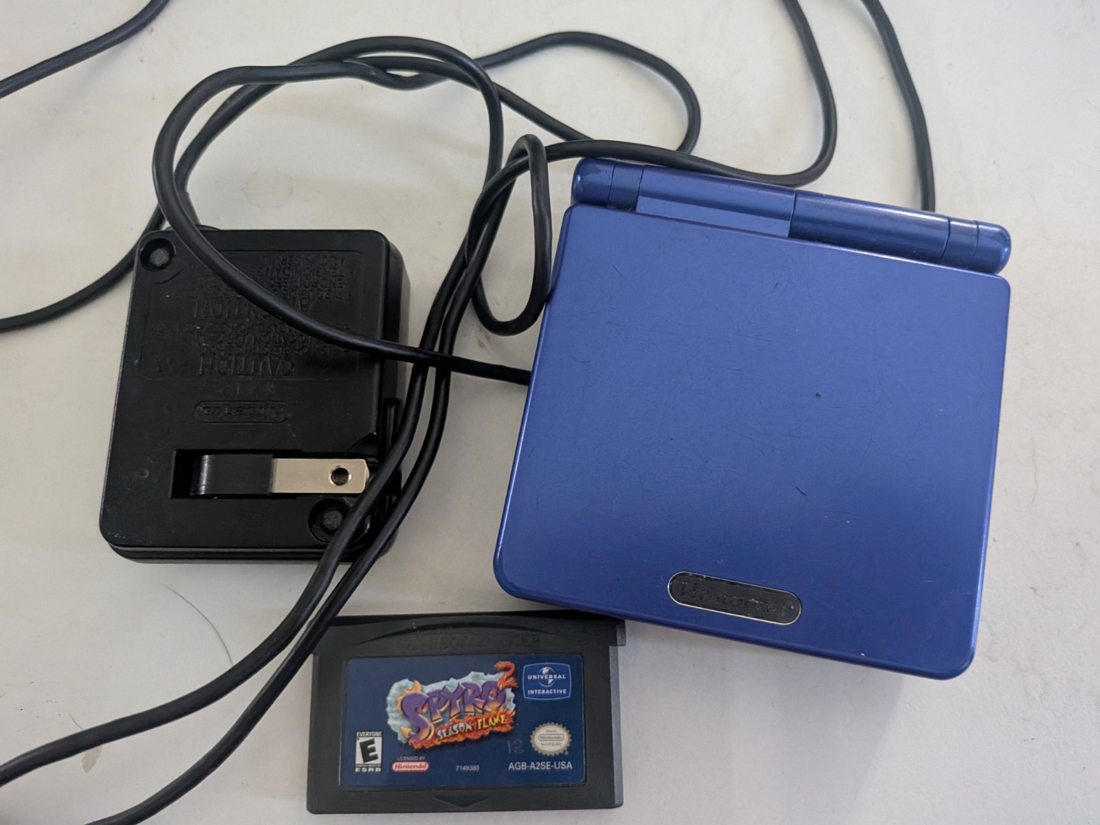 Nintendo Gameboy Advance SP (AGS-001) Cobalt Blue Handheld Console System Tested