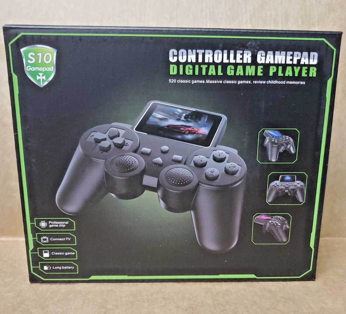 S10 Handheld Gamepad Controller Video Game Player, Black, 520 Built-In Games