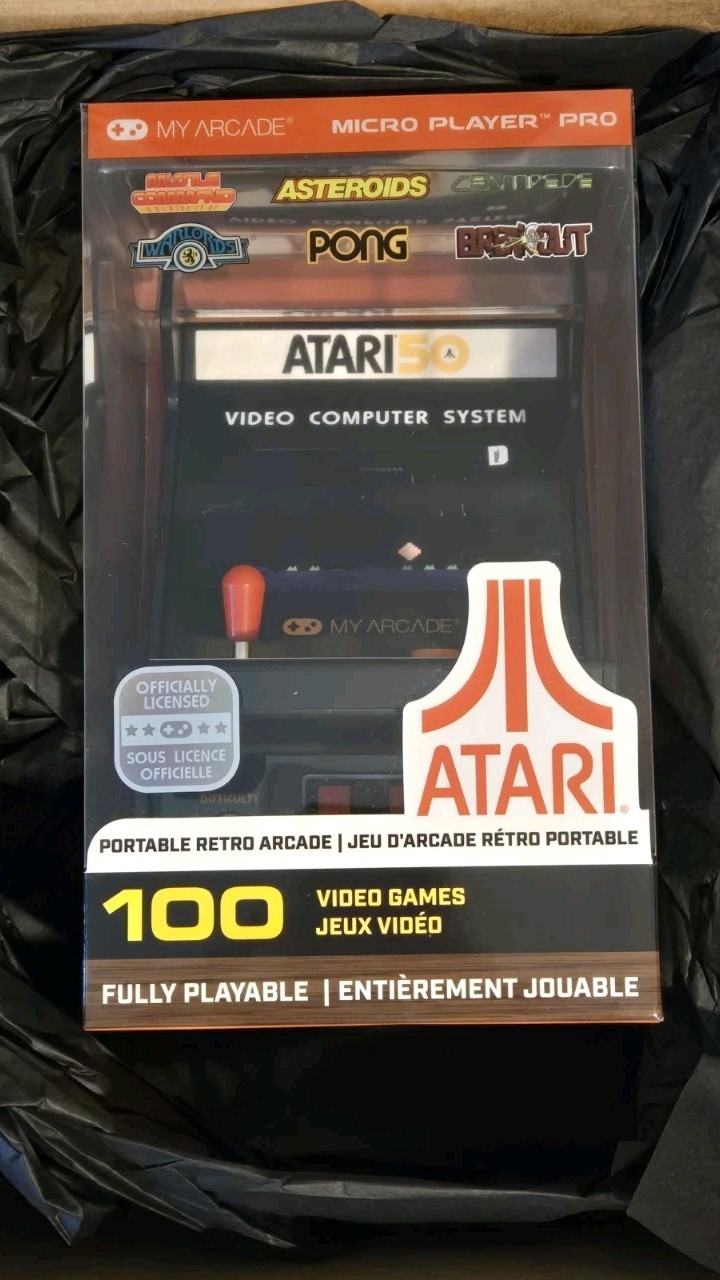 Atari Micro Player Pro: 100 Video Games, 6.75″ Mini Arcade Machine (NEW)