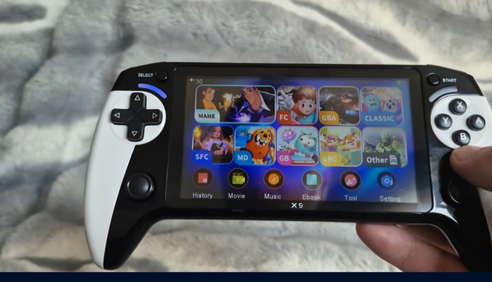X9 Handheld Game Console 1000 Games 5.5 Inch 1500mAh Retro Video Game Player TL