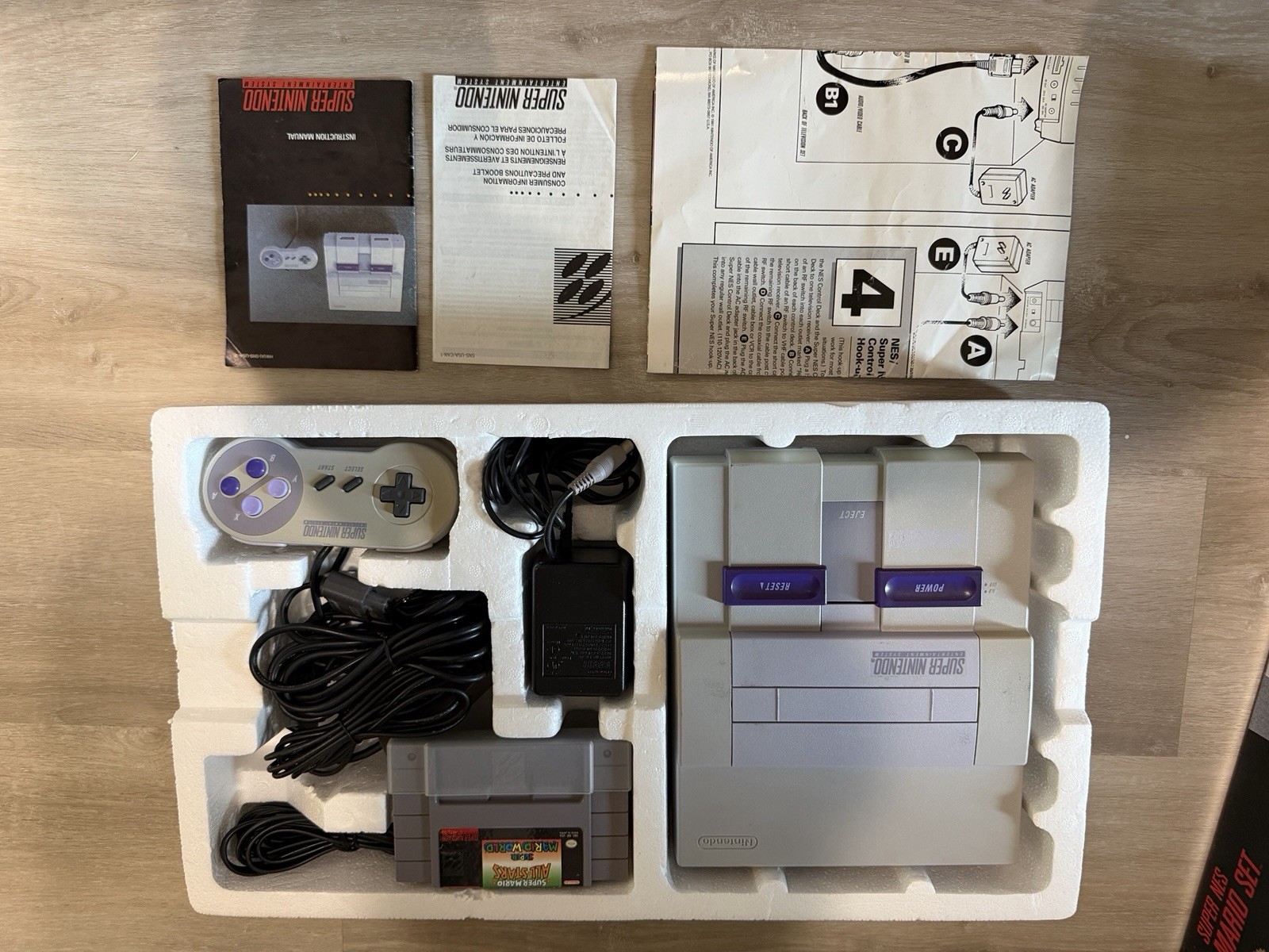 Super Nintendo SNES Console System Super Mario All-Stars Set CIB Complete In Box