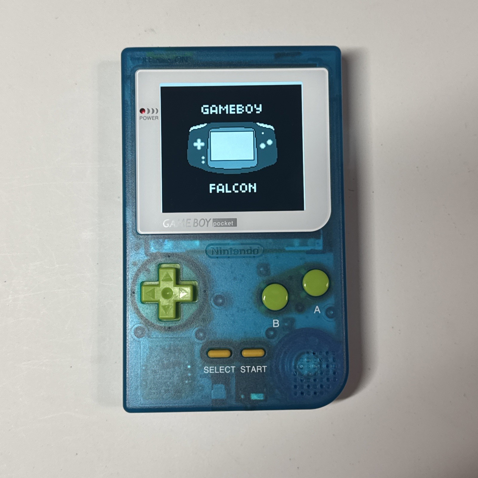 Custom Gameboy Pocket – IPS Backlight Screen – Translucent Blue – Fully Tested