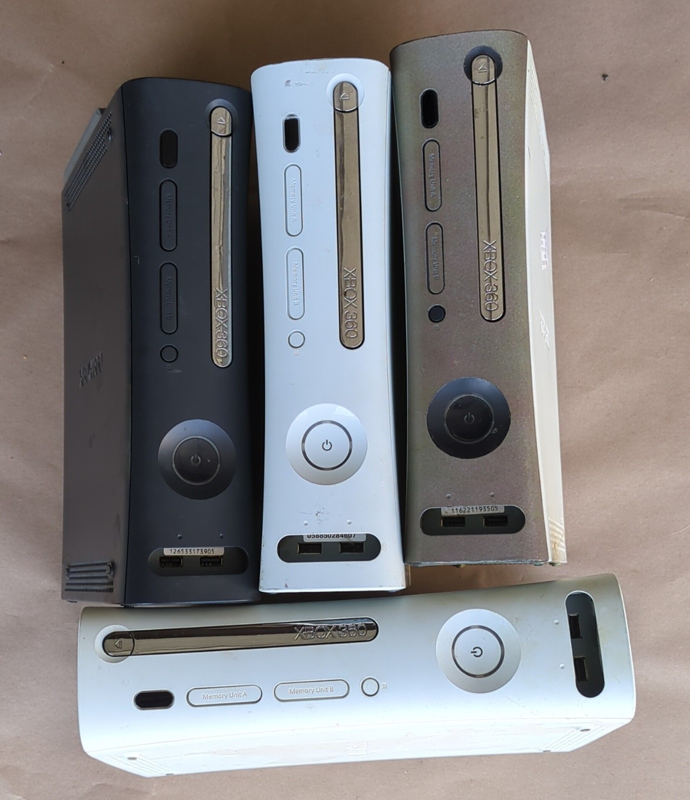 Four Xbox 360 Consoles Only Untested For Parts HDD Disk Drive Power supply