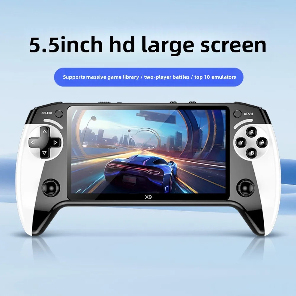 X9 Retro Handheld Game Console, Saker Game Console 5.5-Inch HD IPS Screen, 20000