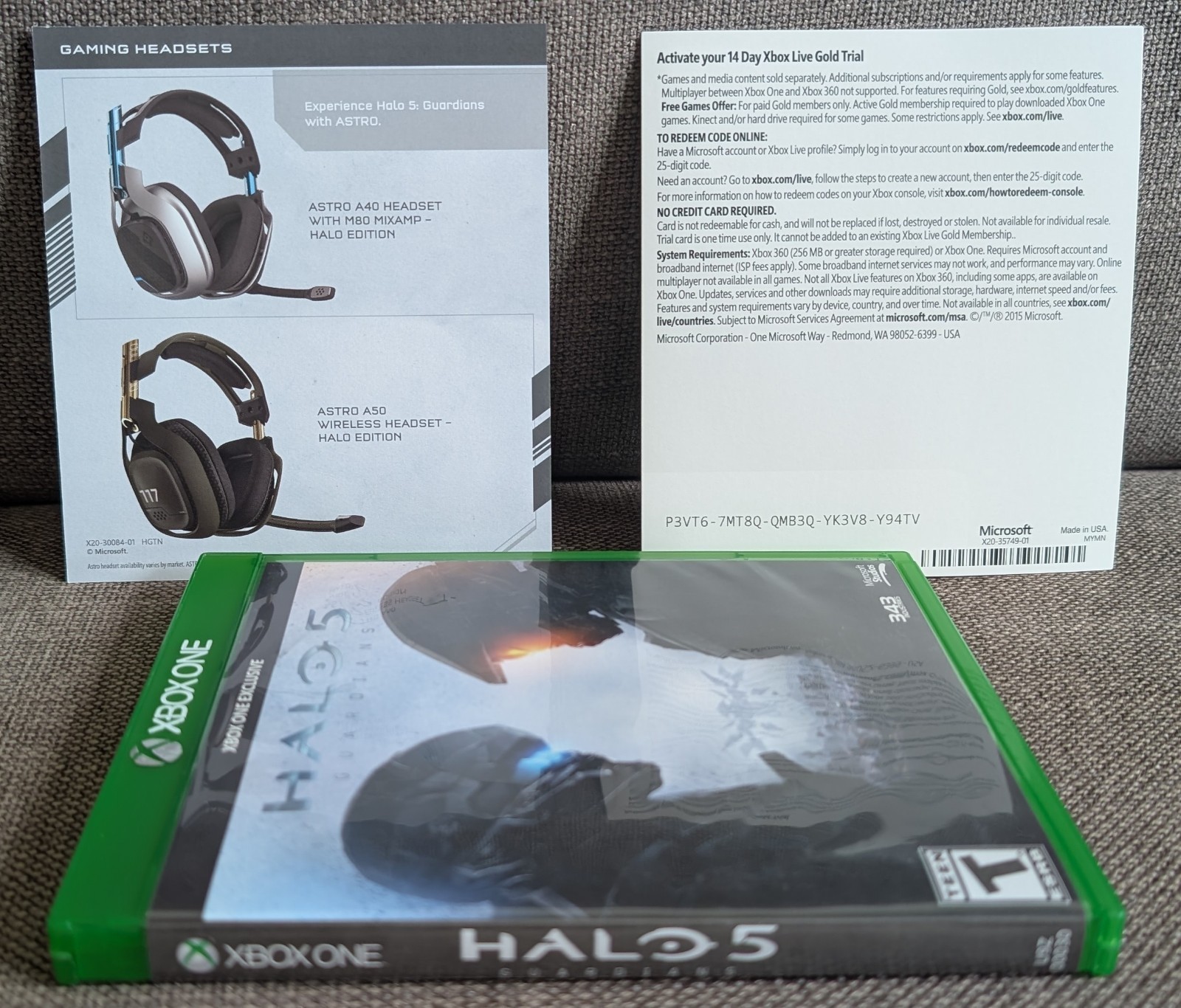 Microsoft Xbox One 500GB Black Console Halo 5 Bundle NTSC (Tested, working)