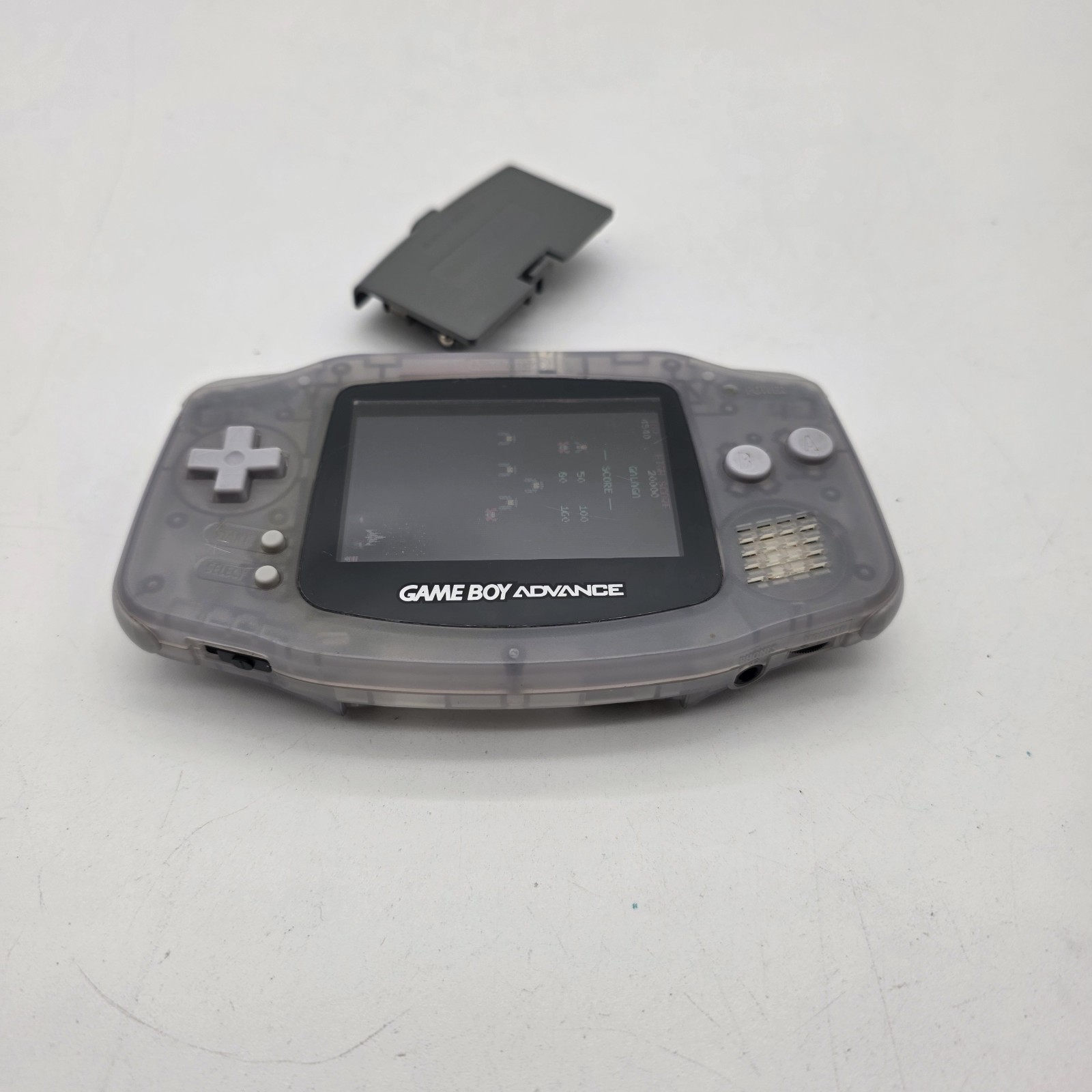 Nintendo Game Boy Advance AGB-001 Glacier Clear With Namco Museum, Tested