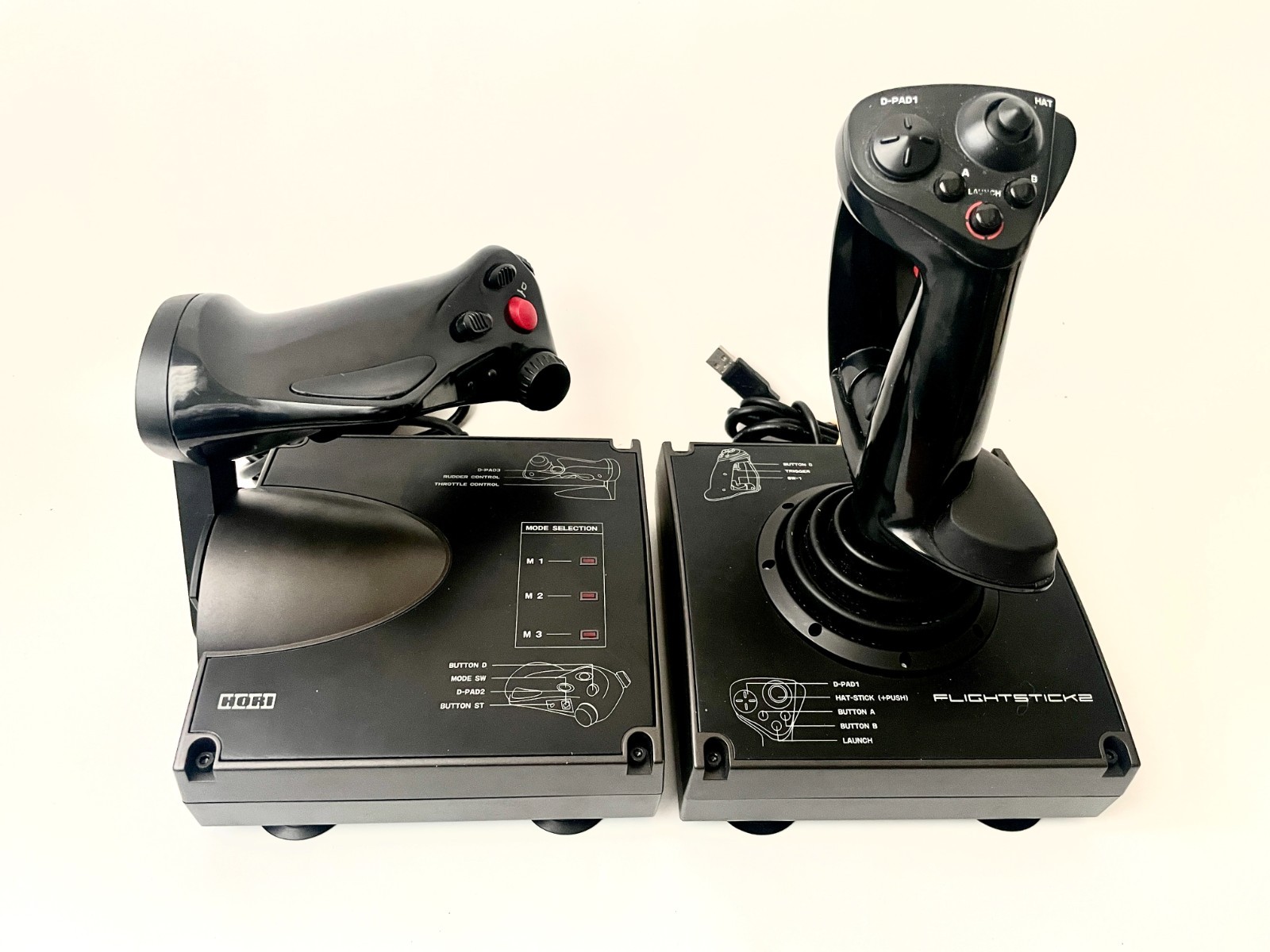 HORI Flight Stick 2 USB Joystick Controller Set for PS2 PlayStation Japan