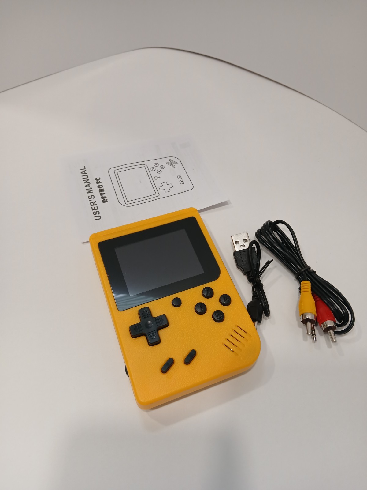 Game Box Plus Digital Game System /400 Built-In Retro Game (Color: Yellow)