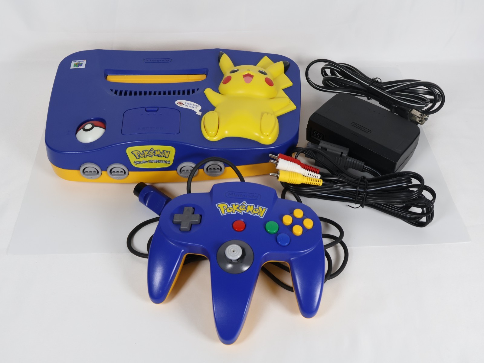 Nintendo 64 Pokémon Edition Bundle w/ Expansion Pak – N64 Pikachu Console USA
