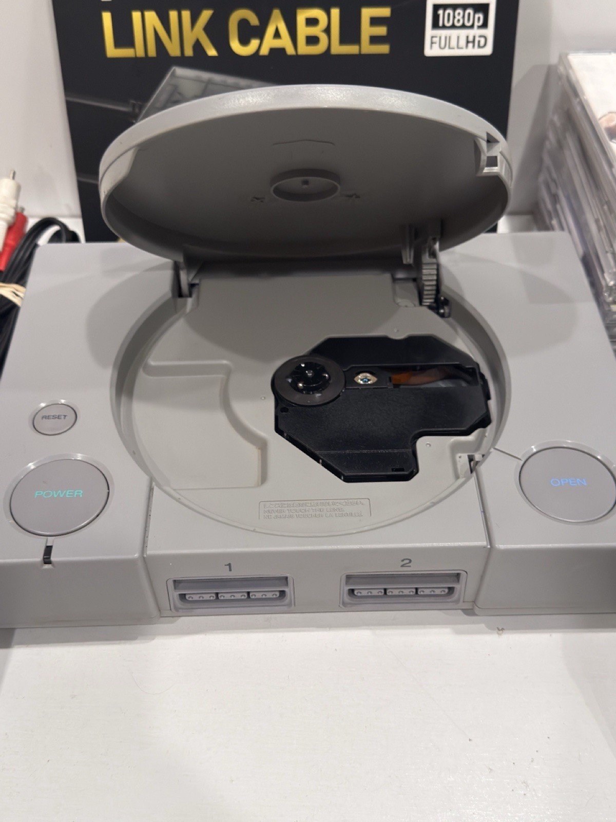 Sony PlayStation PS1 Console Bundle 2 Controllers 10 Games HDMI Adapter Tested