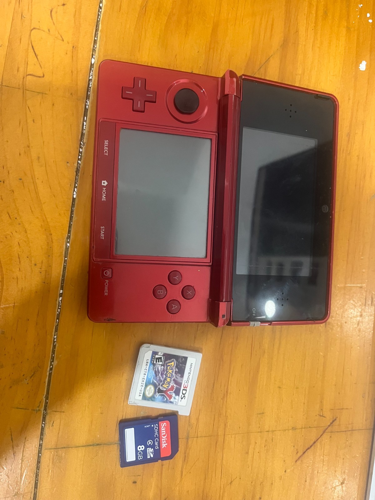Nintendo 3DS Handheld System – Flame Red – pokemon y – 8gb sd card – DESCRIPTION