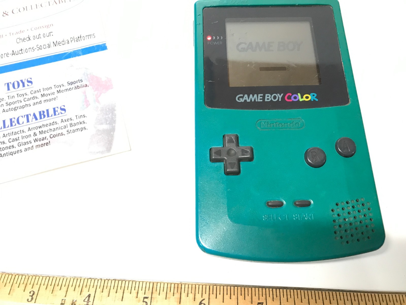 Nintendo Game Boy Color Console GBC Handheld Tested Works As Seen Teal