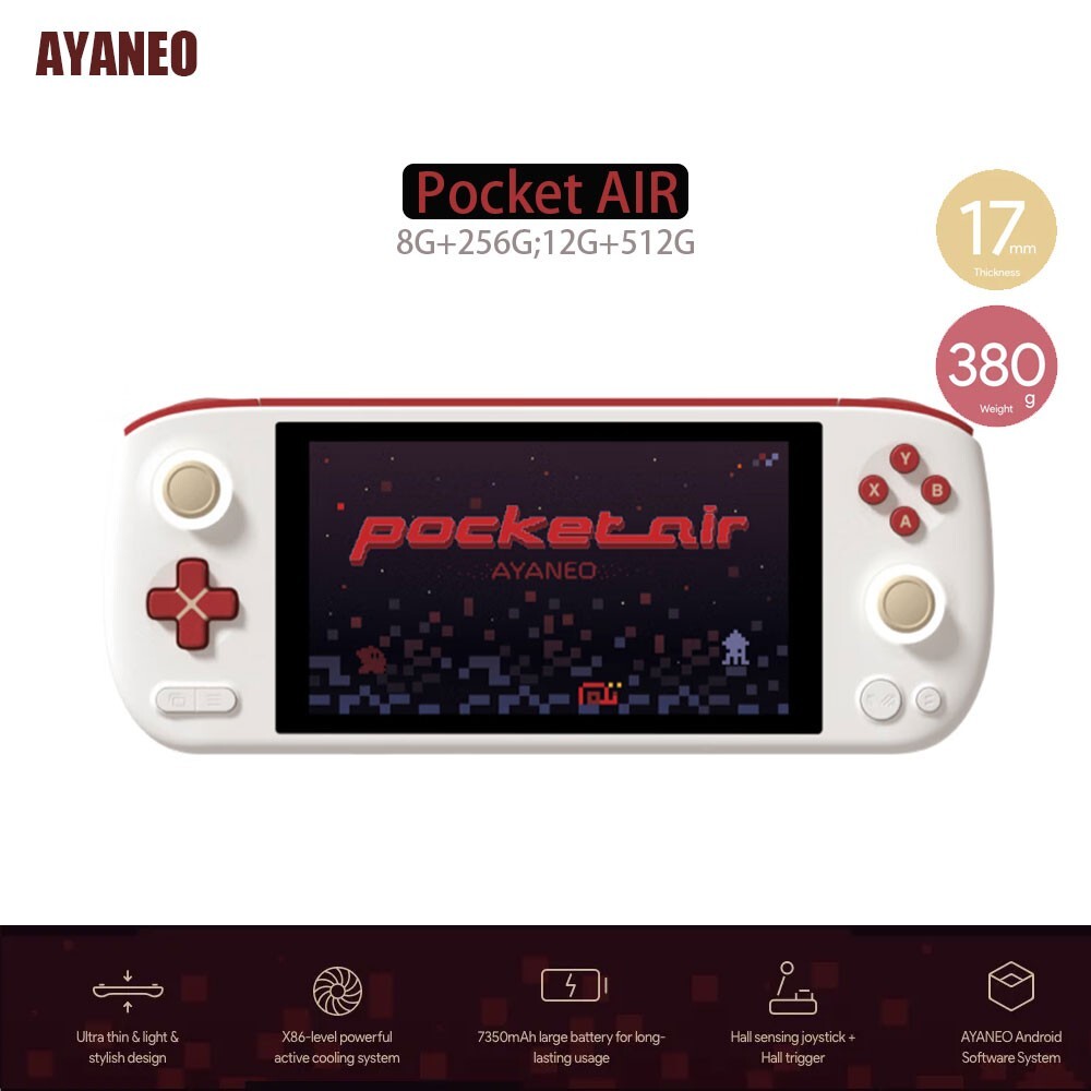 AYANEO AIR STANDARD 512GB Handheld Console 12GB/WIFI 6 AYASpace APP Android12