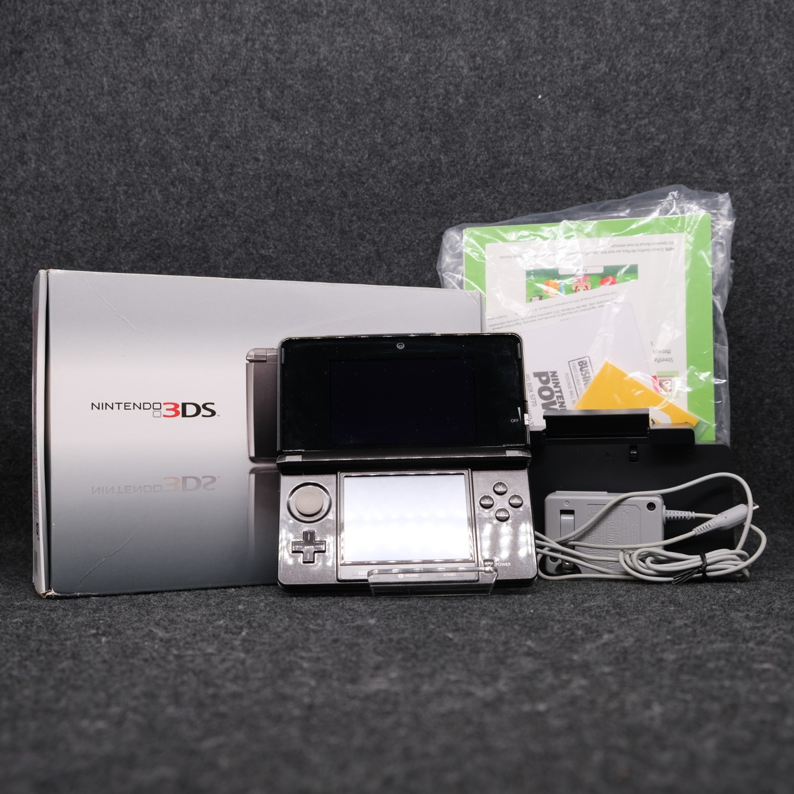 3DS Cosmo Black Console CIB W/ AR Cards, Manuals, SD Card – Authentic