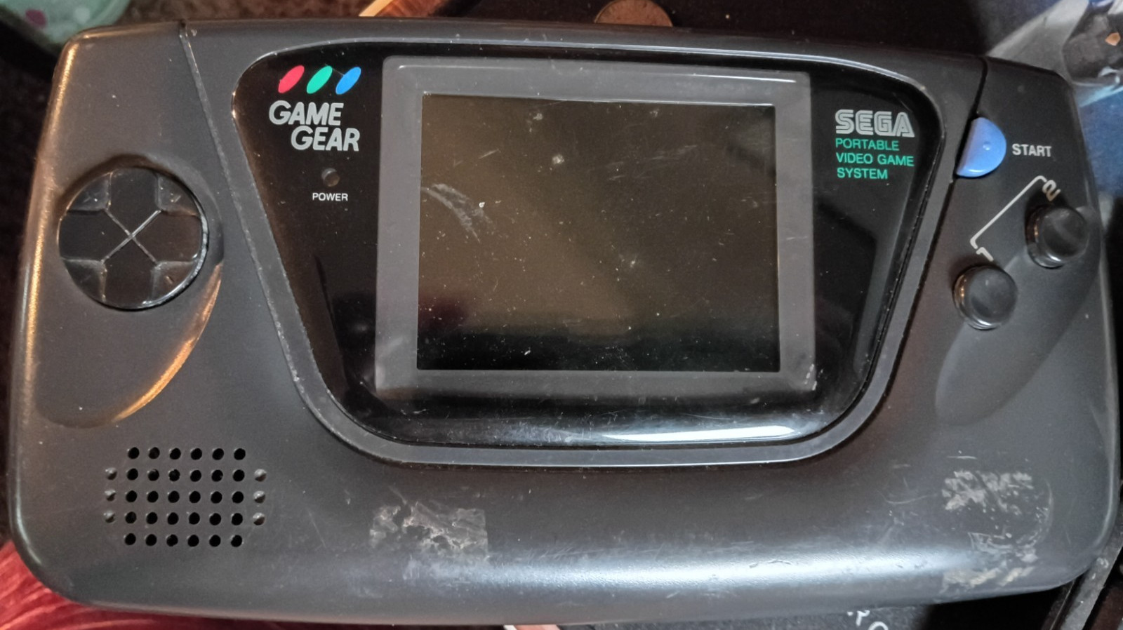 SEGA Game Gear Handheld System – Black-Preowned + SUPER COLUMNS GAME