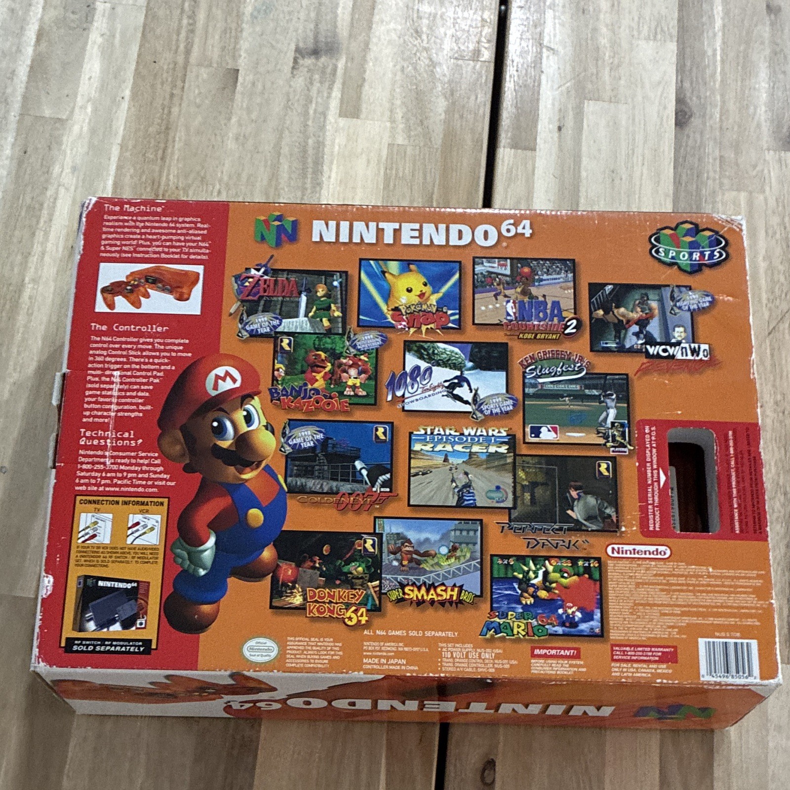 Nintendo 64 Funtastic Fire Orange complete in box TESTED WORKING