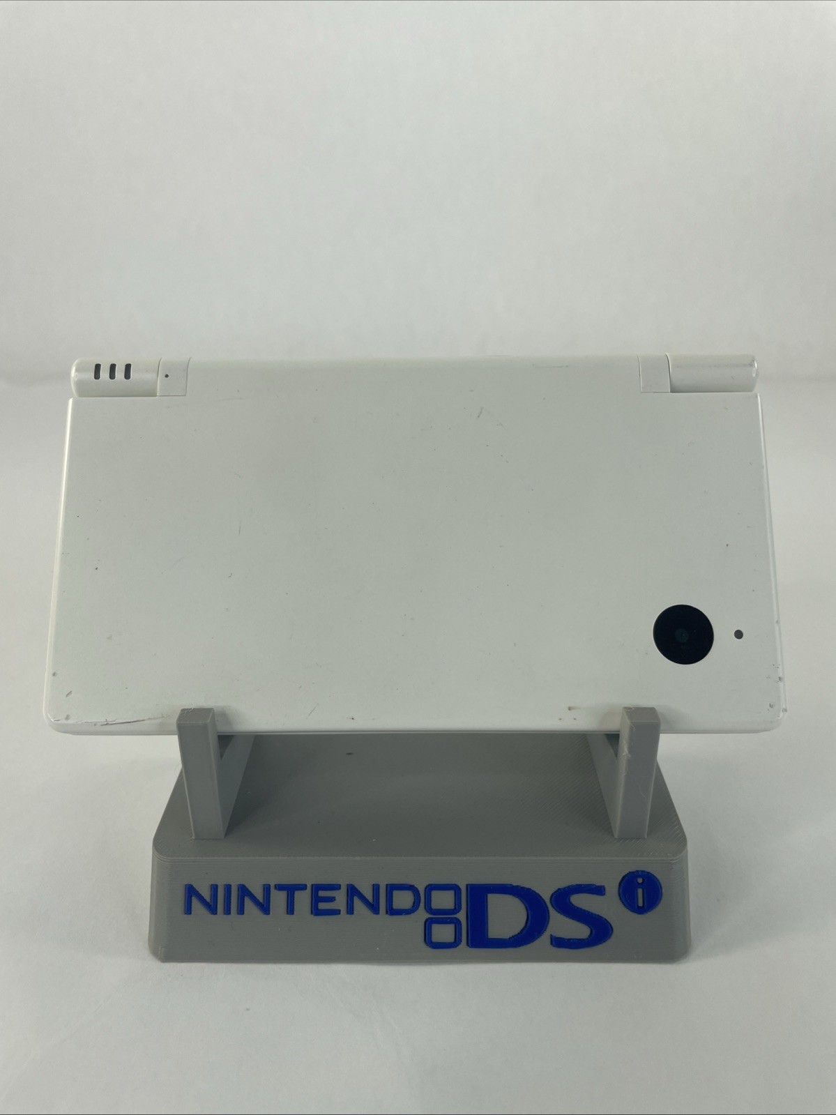 Nintendo DSi Launch Edition White W Charger And 3D Printed Stand TESTED