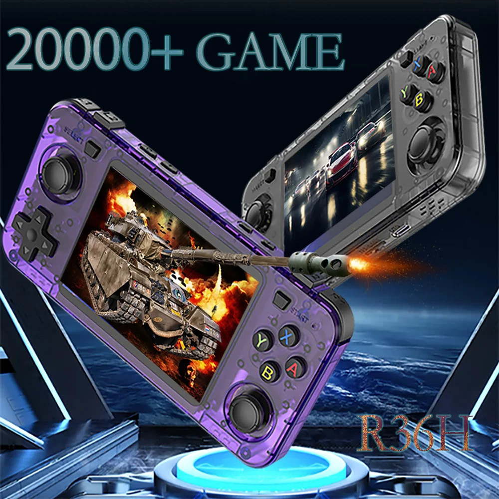 R36H ARKOS Retro Handheld Game Console Portable 64G 128G Pocket Video Player 3.5
