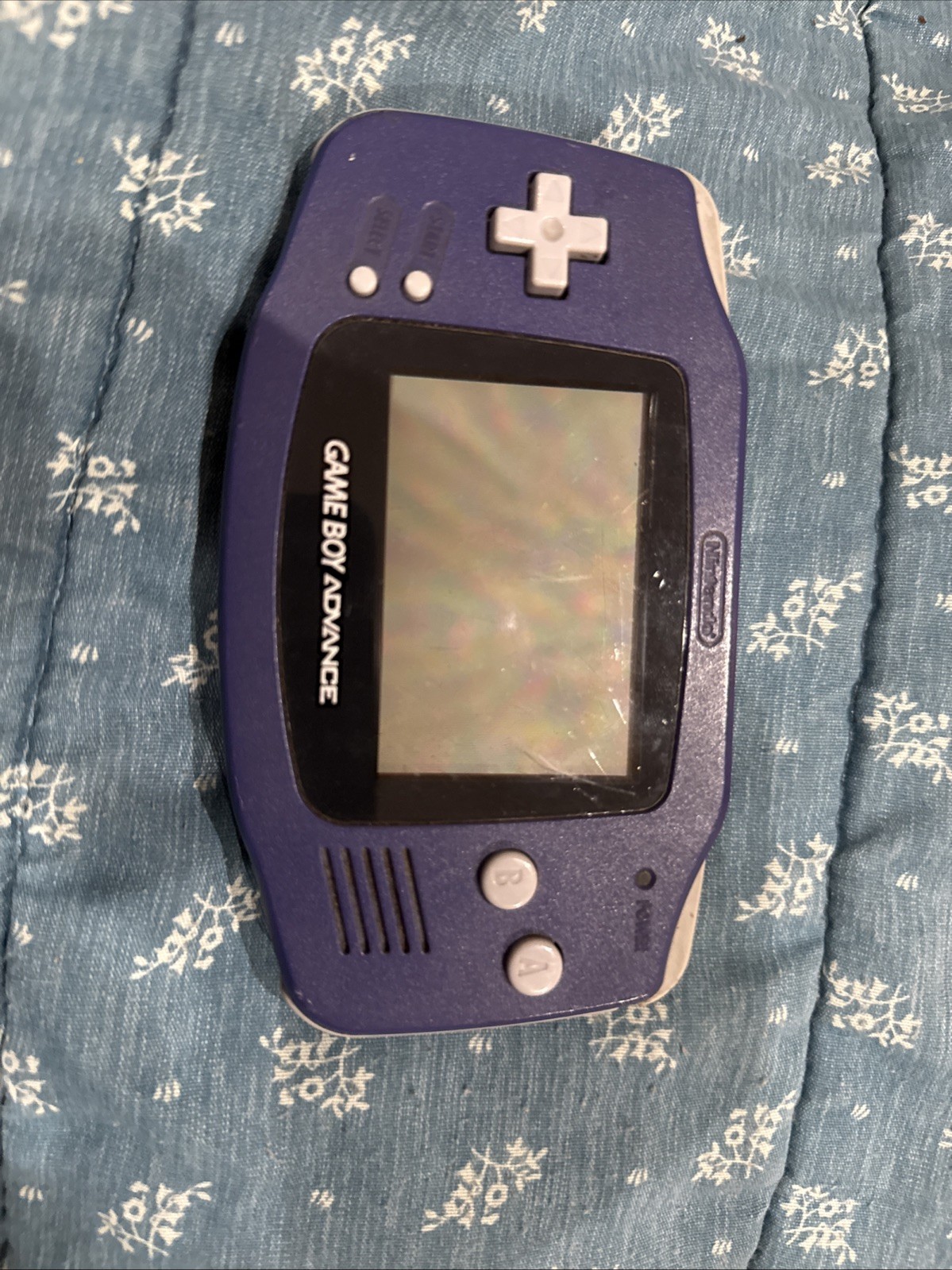 Nintendo Game Boy Advance Indigo Handheld – Tested – No Battery Cover