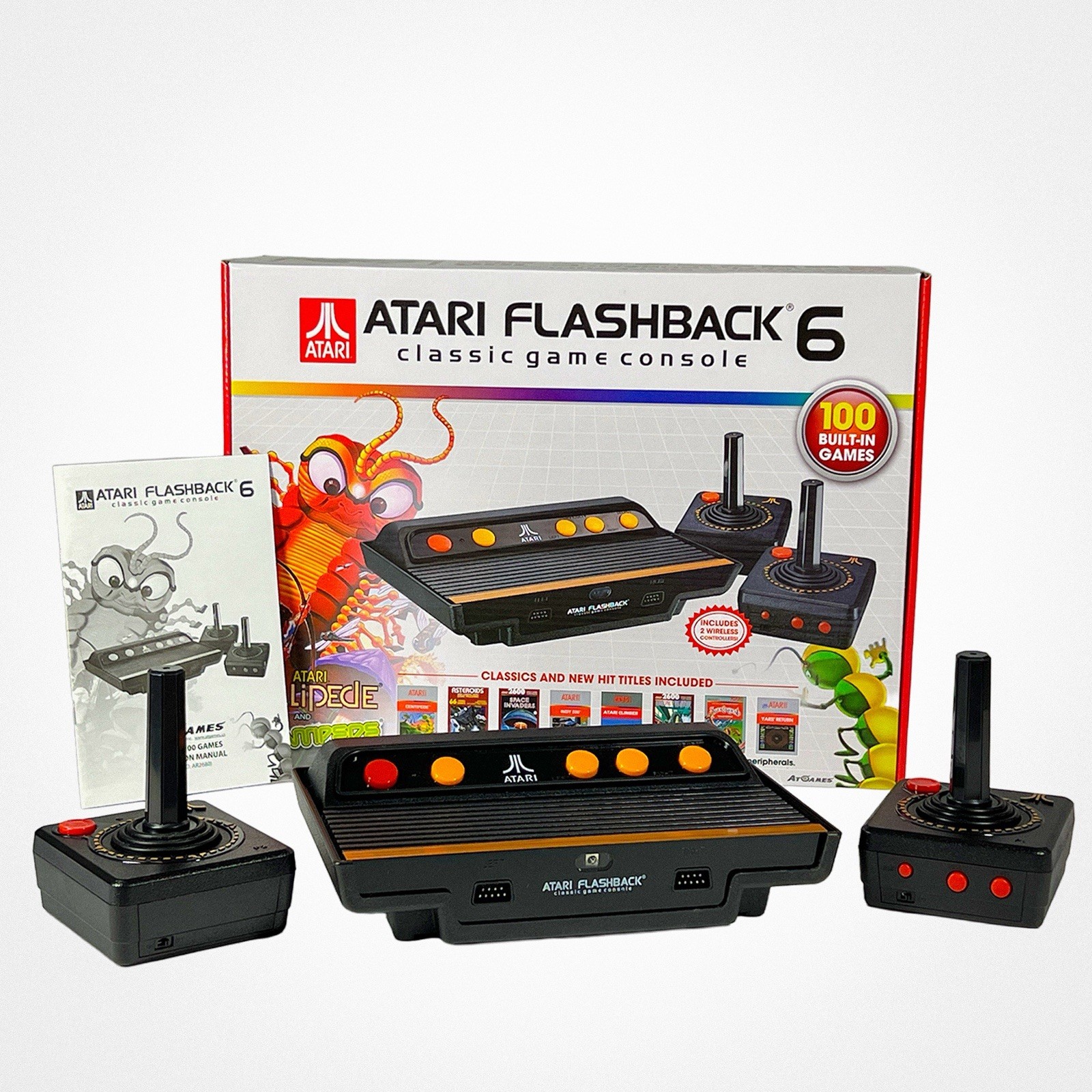 2015 AtGames Atari Flashback 6 Classic Console 100 Built-in Games – AR2680