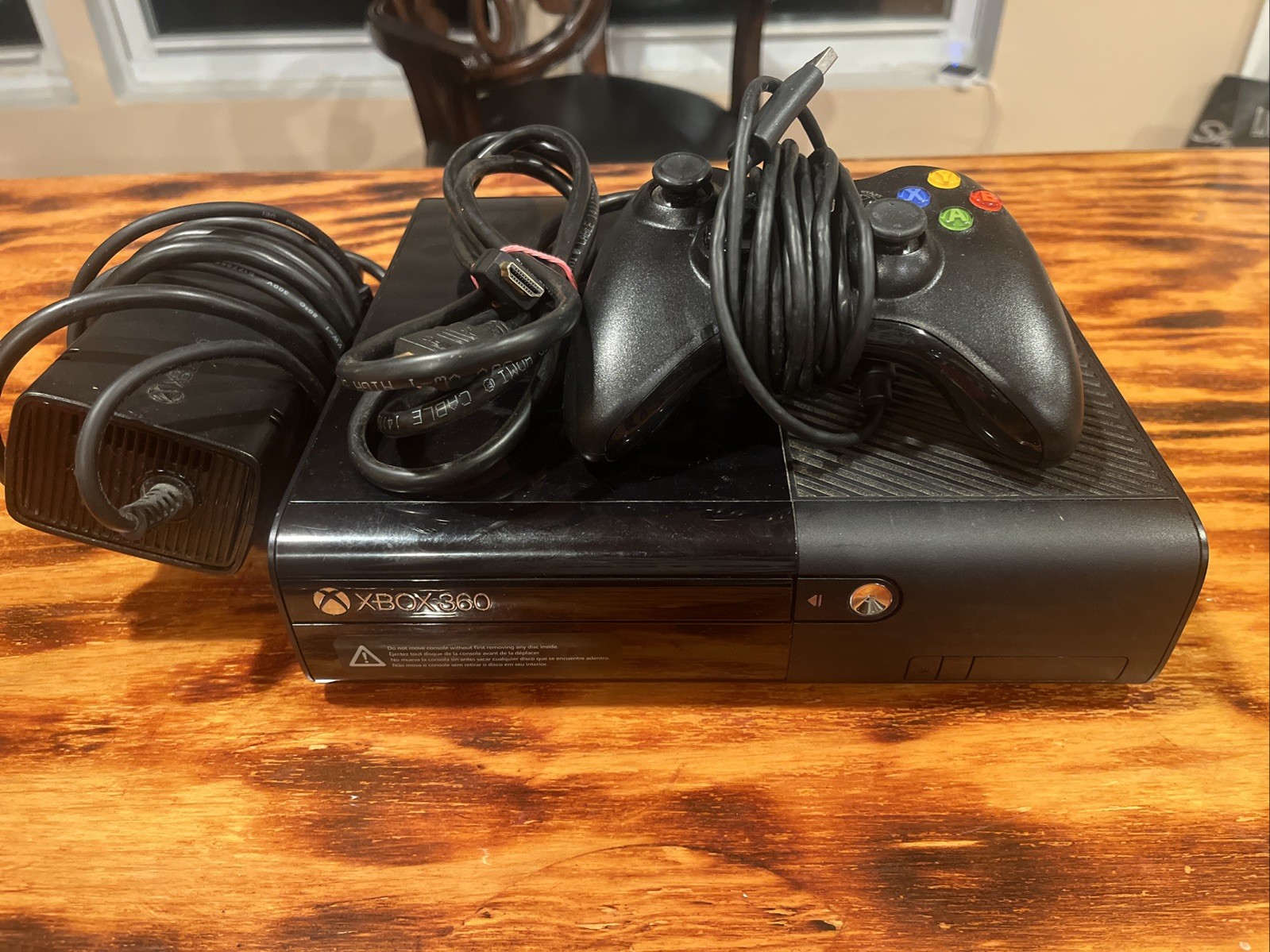 Microsoft Xbox 360 E 250GB Game Console – Black With Controller And Power Cord