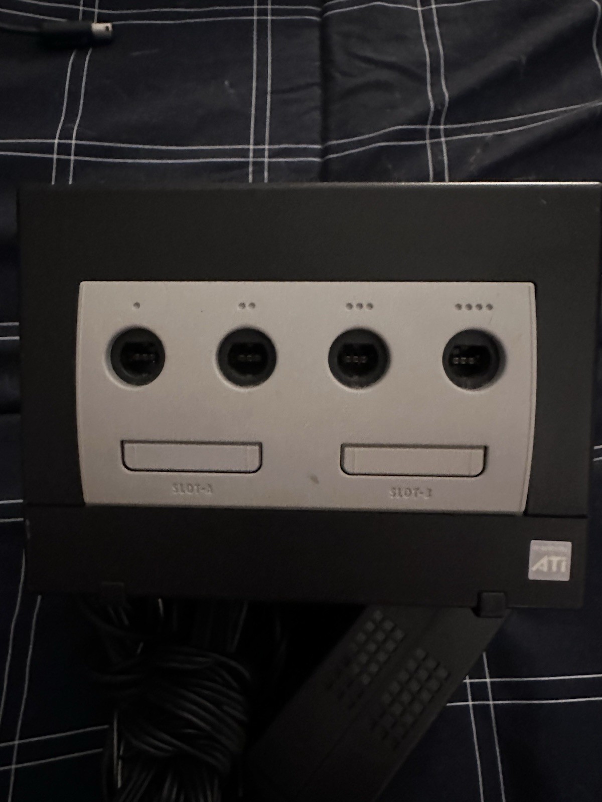 Nintendo GameCube DOL-001 Black Console Bundle 3 Controllers OEM Cables