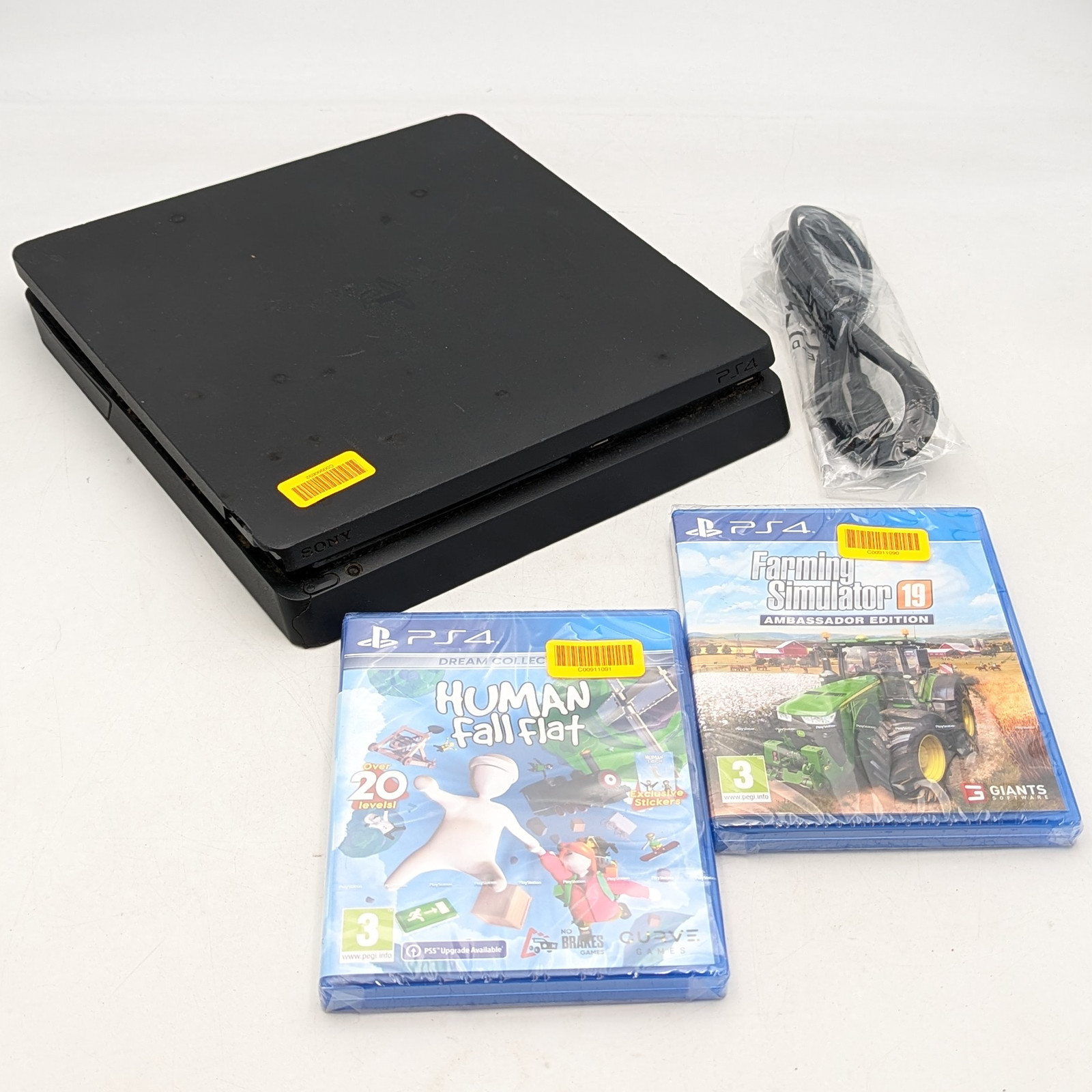 Sony PlayStation 4 Slim 1TB w/Human Fall Flat & Farmer Simulator 19 (JH-2215B)